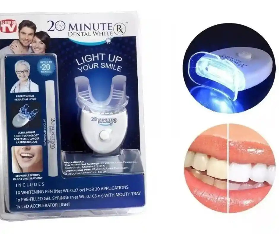 Kit de blanqueamiento dental profesional-sistema luz led integrado y vitamina E- 🔥HOY CON 50 DCTO