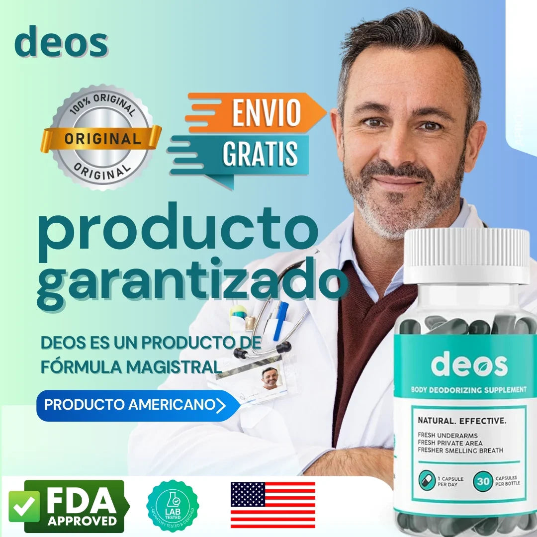 Desodorante en capsulas DEOS- ORIGINAL el secreto de un cuerpo sin mal olor🎁HOY PAGA 1 LLEVA 2