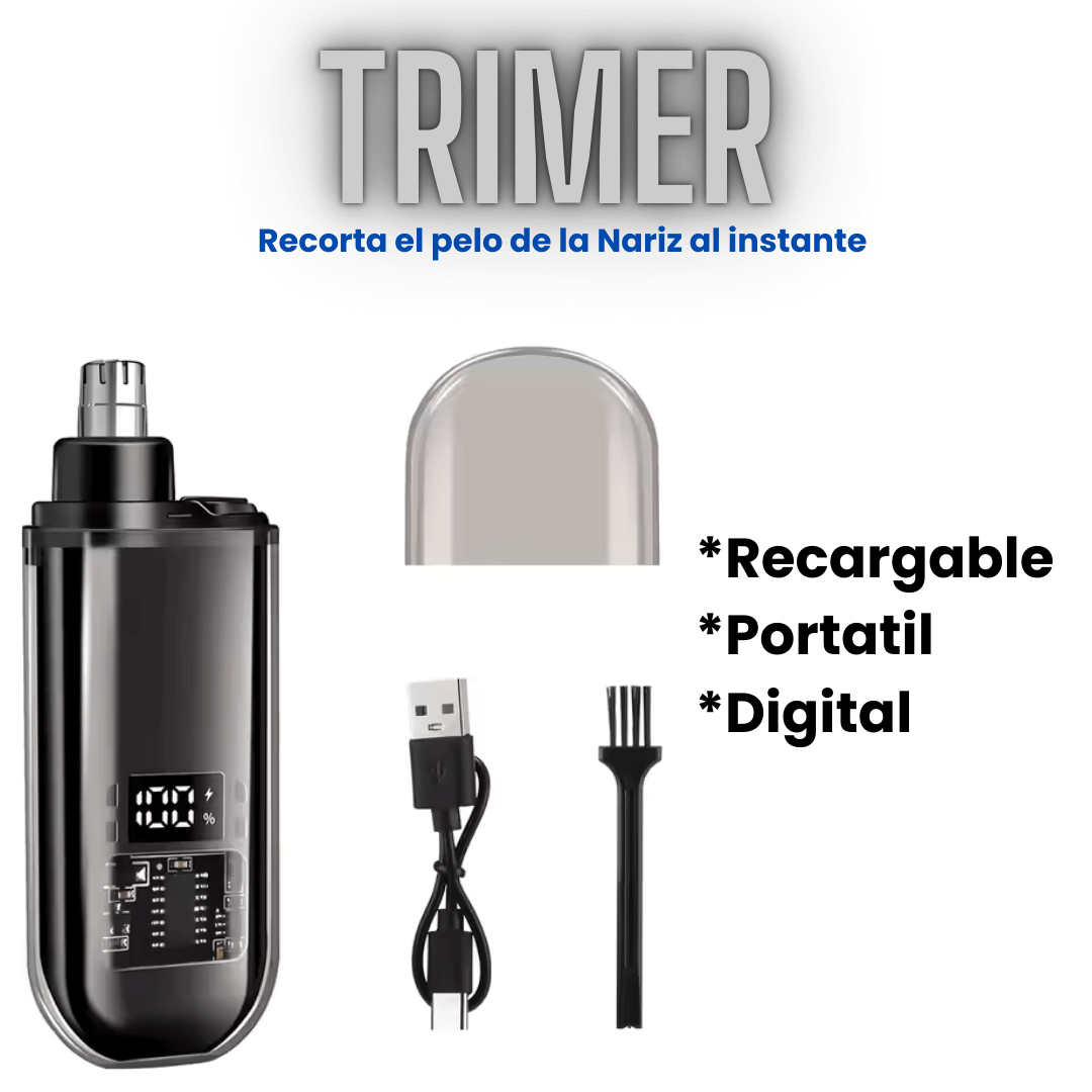 TRIMER NARIZ -RECARGABLE CON PANTALLA