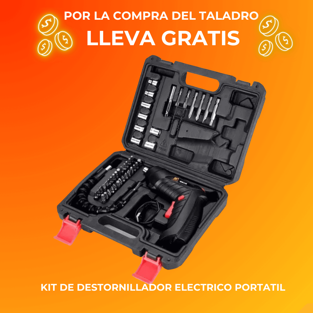 Taladro Percutor 48 Voltios + regalo 🎁HOY 50% DCTO