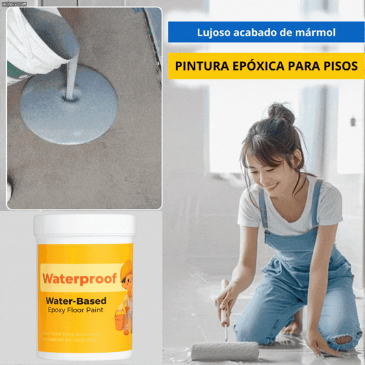 Pintura epóxica impermeable para pisos- acabado de alto brillo 🎁HOY 50% DCTO