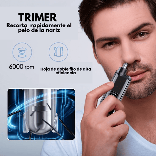 TRIMER NARIZ -RECARGABLE CON PANTALLA