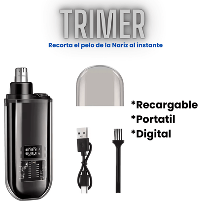 TRIMER NARIZ -RECARGABLE CON PANTALLA
