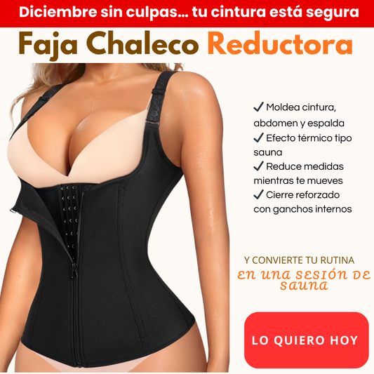 Faja chaleco reductora 4 en 1- contro total